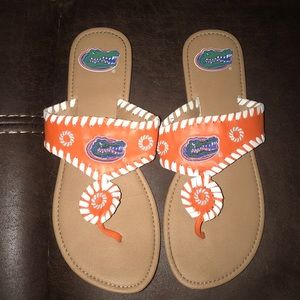 Florida gator flip flops